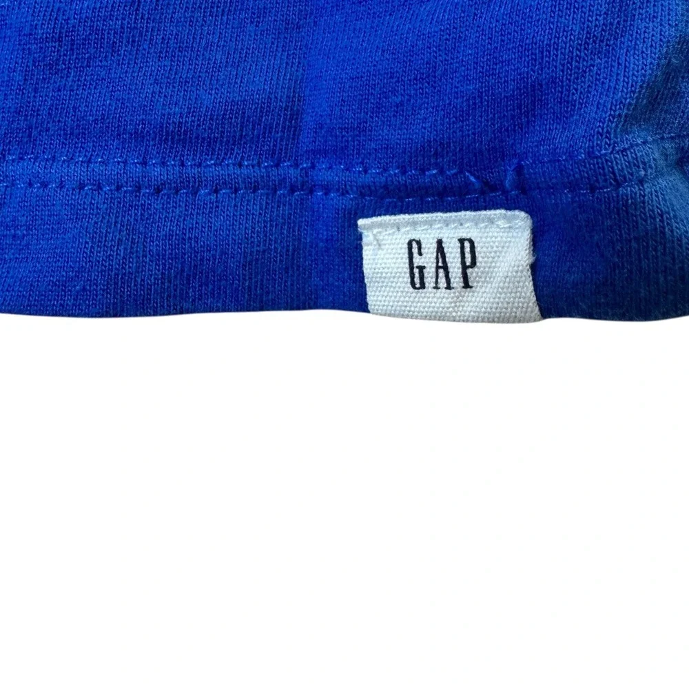 GAP Kid Blue Long Sleeve Hoodie Shirt Sequin Skull Game Over M Changes 2 Designs